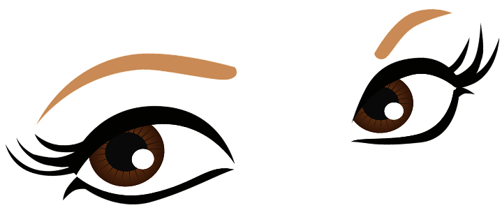 шаблон женские глаза