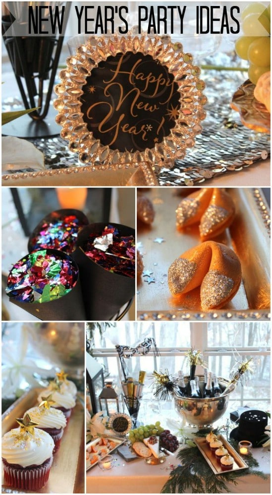 Classic Hats and Champagne - 28 Fun and Easy DIY New Year’s Eve Party Ideas