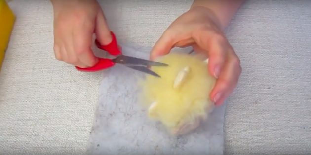 Как сделать цыплёнка в технике фелтинга