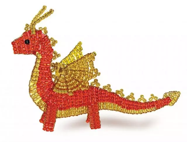 Параллельное плетение дракона из бисера