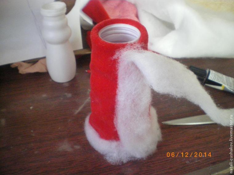Дед Мороз и Снегурочка — поделка в детский сад. Часть 1: изготовление туловища, фото № 10