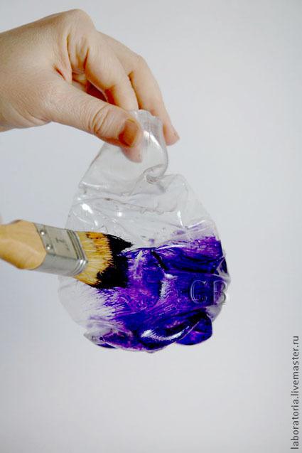 «Мятая ваза» из пластиковой бутылки: мастер-класс, фото № 4