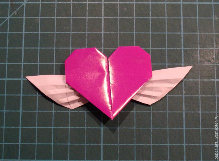 Складываем оригами-сердечко с крылышками, фото № 27