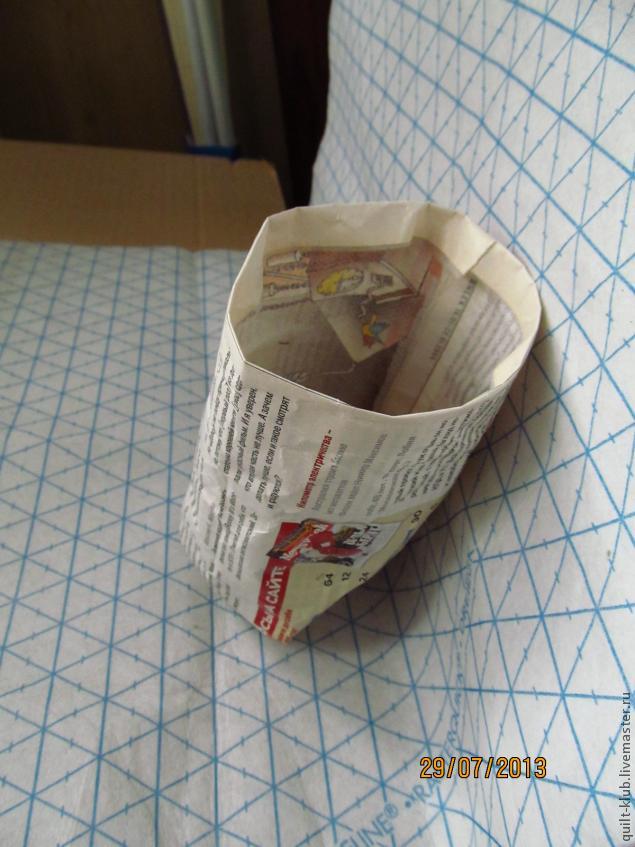 Как сделать объемный бумажный пакет без клея, фото № 4