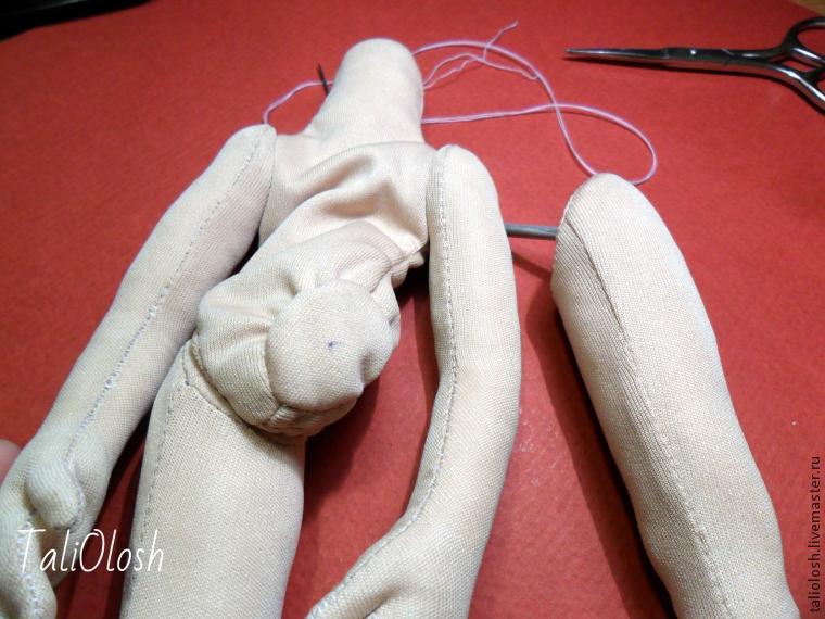 Создание текстильной шарнирной куклы. Часть 5, фото № 50
