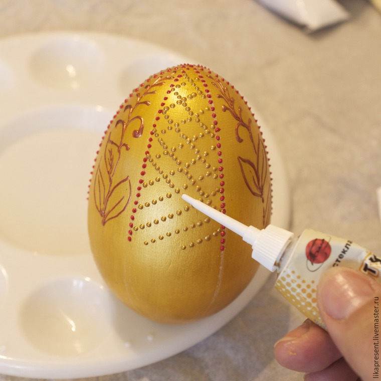 Декорируем пасхальное яйцо, используя две техники, фото № 9