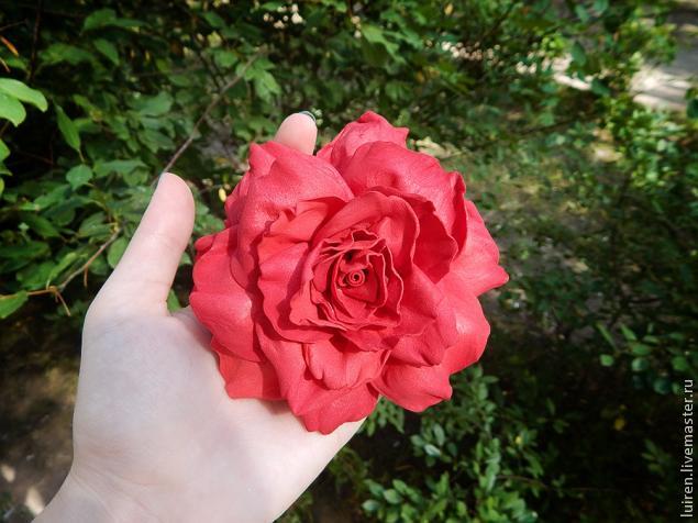 Реалистичная роза из фоамирана своими руками, фото № 19