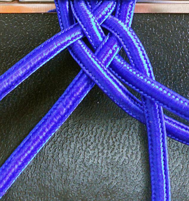 Плетеный пояс или браслет. Схема плетения из пяти шнуров. Часть 2., фото № 2