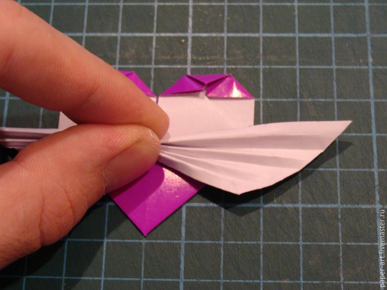 Складываем оригами-сердечко с крылышками, фото № 26
