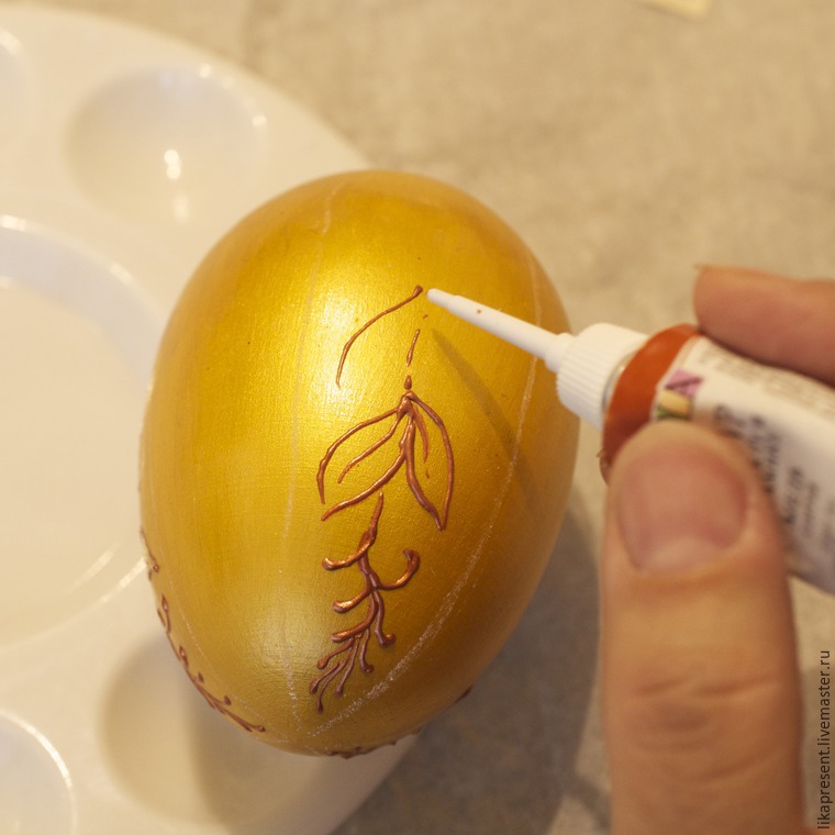 Декорируем пасхальное яйцо, используя две техники, фото № 7