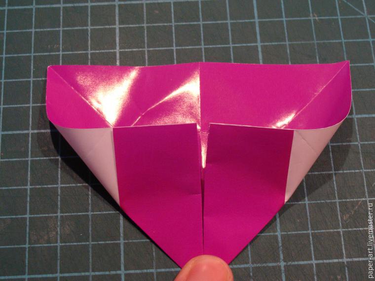 Складываем оригами-сердечко с крылышками, фото № 13