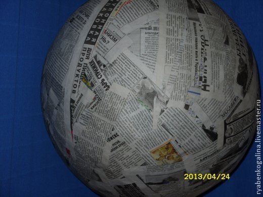 Делаем глобус-сундук из папье-маше, фото № 2