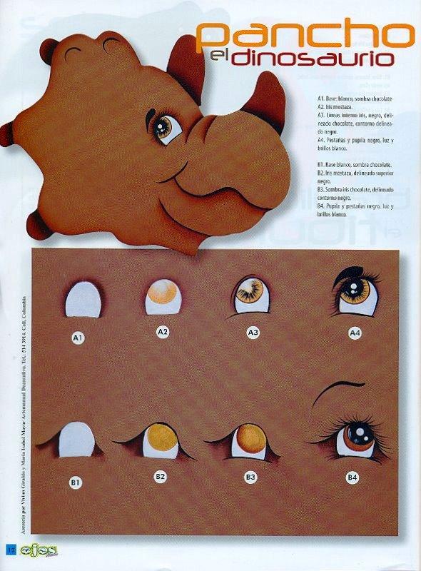 Подробные фото, как нарисовать глазки и лица куклам и зверюшкам, фото № 30