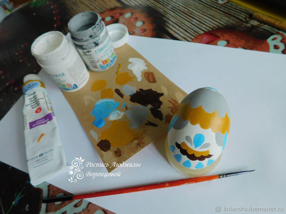 Расписываем деревянное яйцо «Совёнок», фото № 7