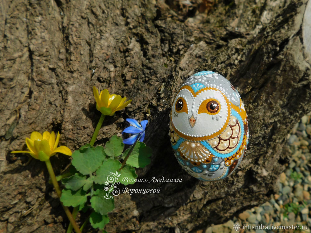 Расписываем деревянное яйцо «Совёнок», фото № 22