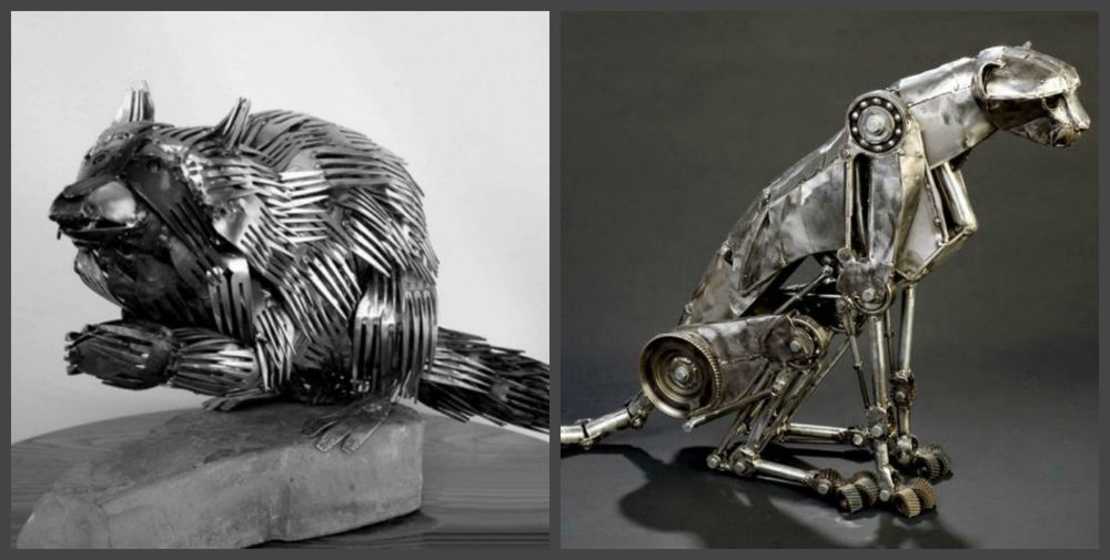 Своеобразное искусство: скульптуры из металлических отходов, фото № 6