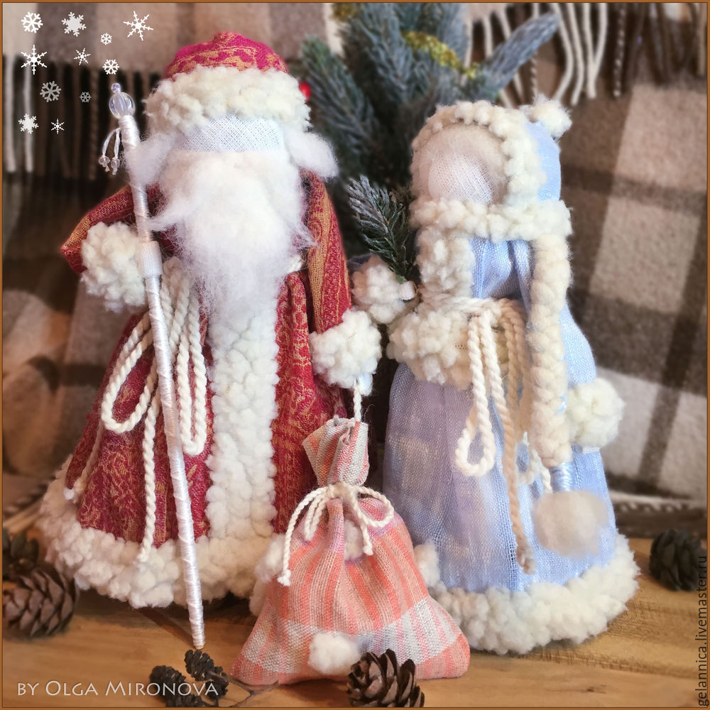 Мастер-класс: Дед Мороз и Снегурочка по мотивам народных кукол, фото № 47