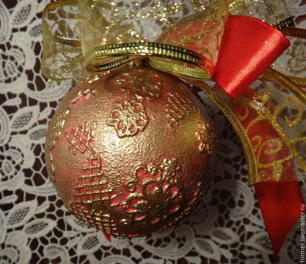 Декорируем ёлочный новогодний шар, фото № 13
