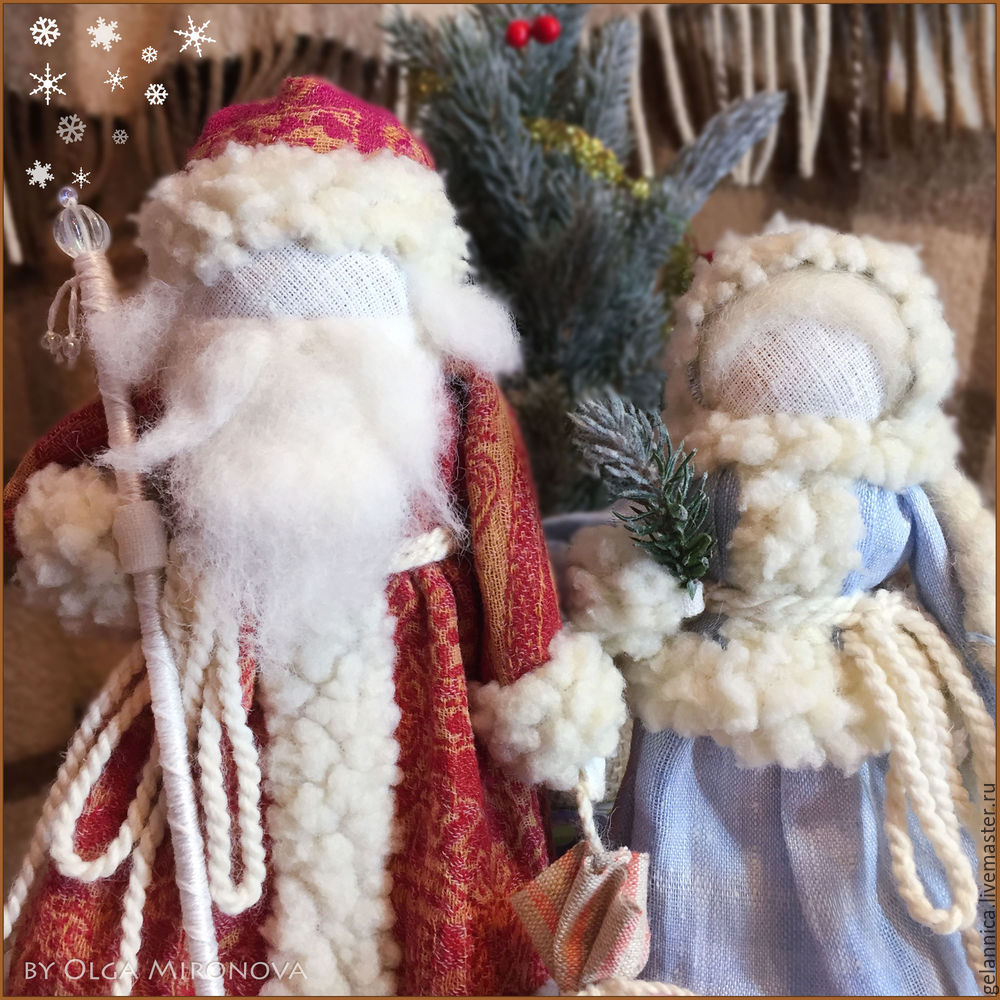 Мастер-класс: Дед Мороз и Снегурочка по мотивам народных кукол, фото № 48