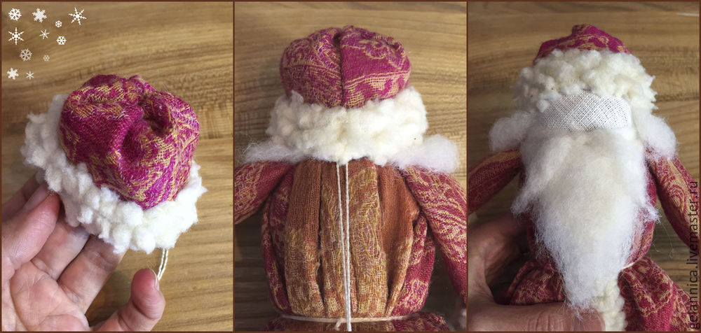 Мастер-класс: Дед Мороз и Снегурочка по мотивам народных кукол, фото № 21