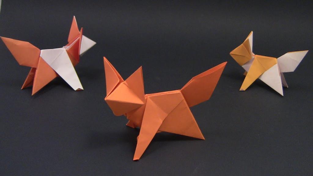 лиса оригами схема как сложить