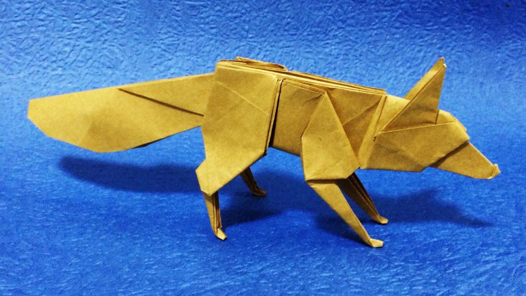 сложная лиса оригами как сделать
