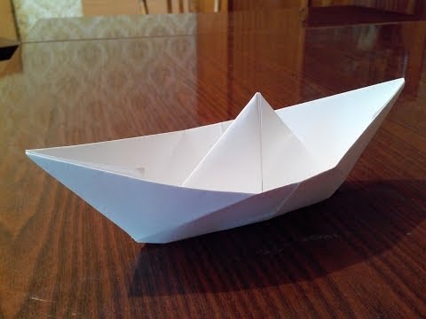 Как сделать кораблик оригами, origami boat