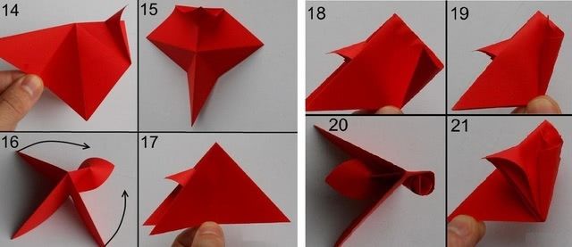Цветок в технике оригами - Такую красоту можно нести на конкурс поделок_4