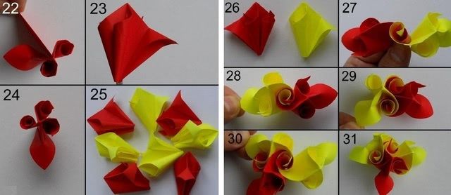 Цветок в технике оригами - Такую красоту можно нести на конкурс поделок_5