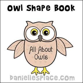 Owl Shape Book with Moveable Wings from www.daniellesplace.com
